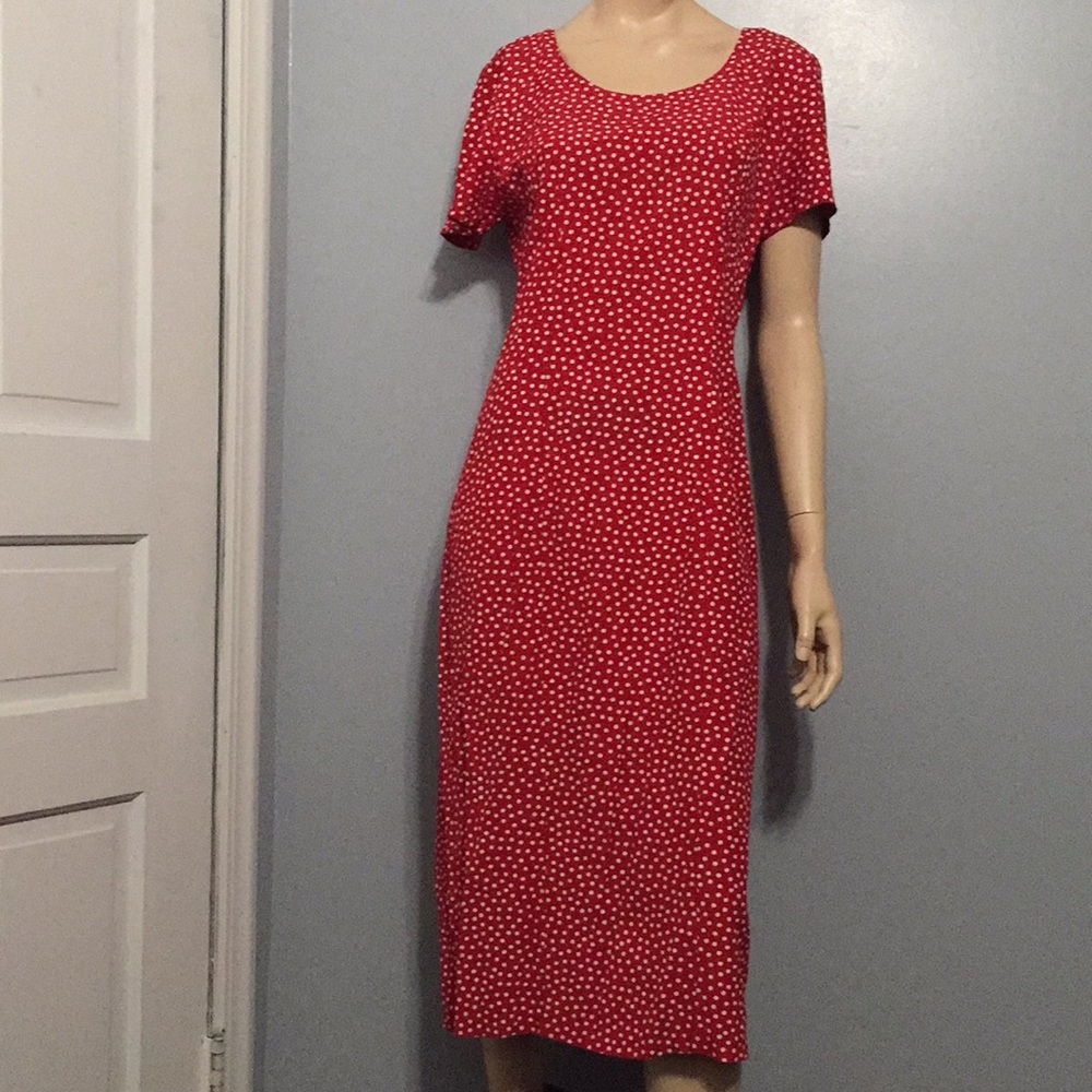 ⭐️BAYER California VintageRed Polka Dots Dress 9⭐️